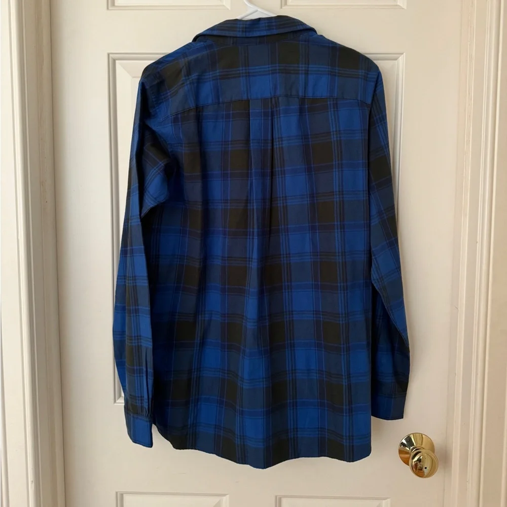 NWT Brooks Brothers Boys Black & Blue Plaid Flannel